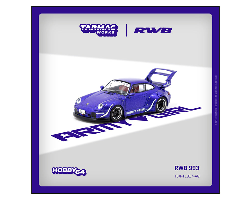 Tarmac Works Hobby64 Porsche RWB 993 Army Girl Preorder
