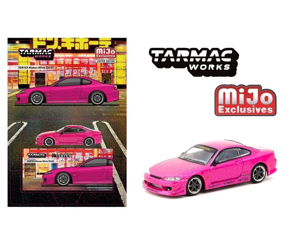 Tarmac Works Global64 VERTEX Nissan Silvia S15 Pink Metallic
