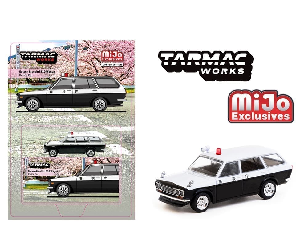 Tarmac Works Global64 Datsun Bluebird 510 Wagon Japan Police Car