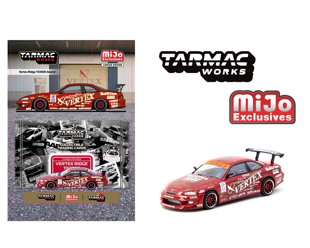 Tarmac Works Global64 Toyota Vertex Ridge TE3005 Soarer with Trading Card Red