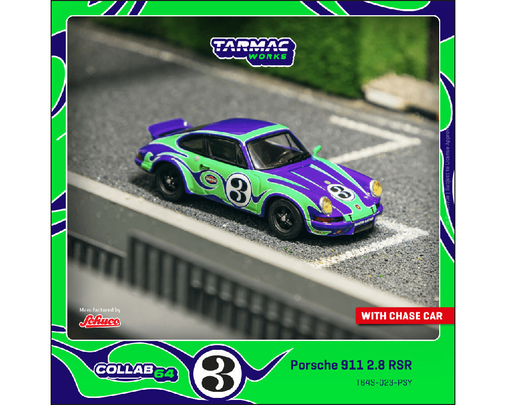 Tarmac Works x Schuco Collab64 Porsche 911 2.8 RSR Psychodelic Green Preorder