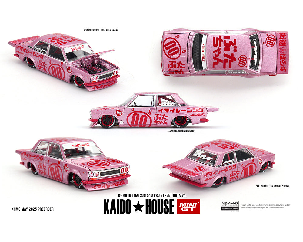 Kaido House Datsun 510 Pro Street Buta V1 Pink KHMG161 Preorder