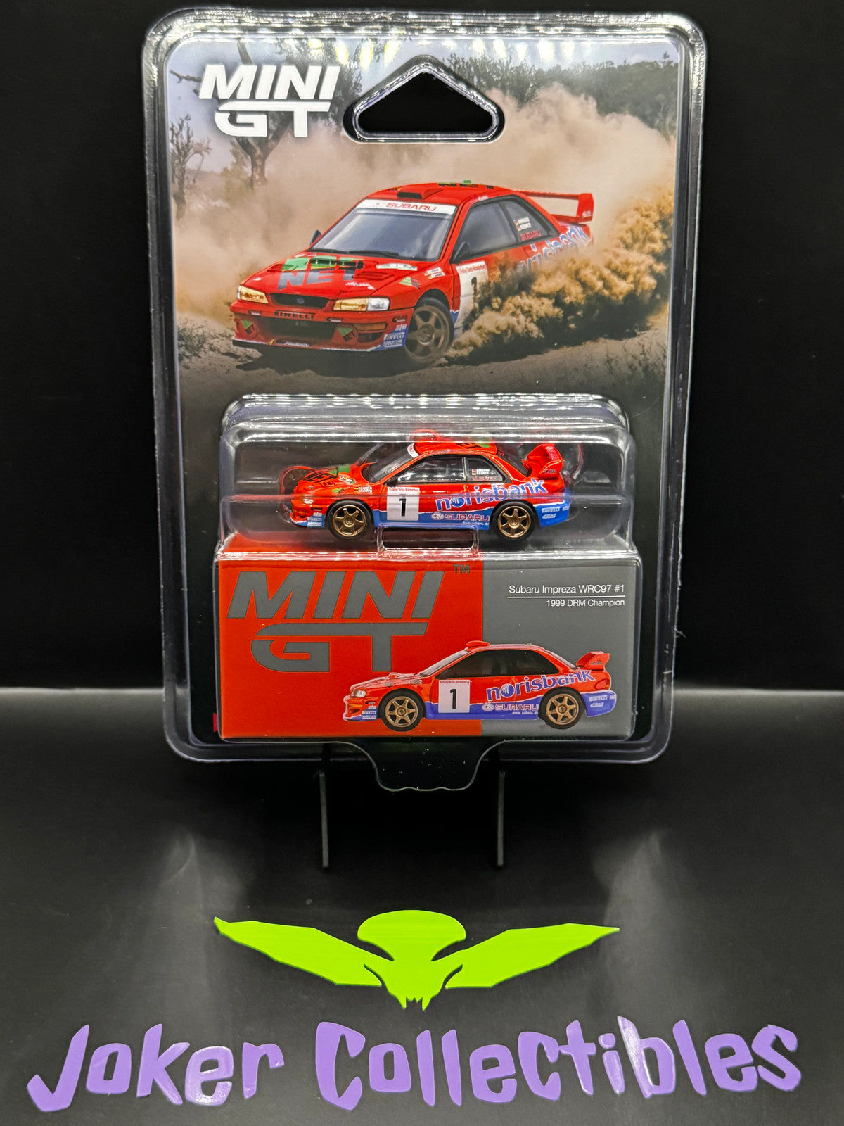 Mini GT #1140 Subaru Impreza WRC97 #1 1999 DRM Champion