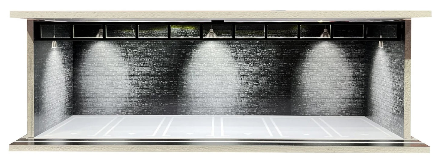 1:64 Scale Acrylic Lighted Diorama Parking Lot & Garage Scenes