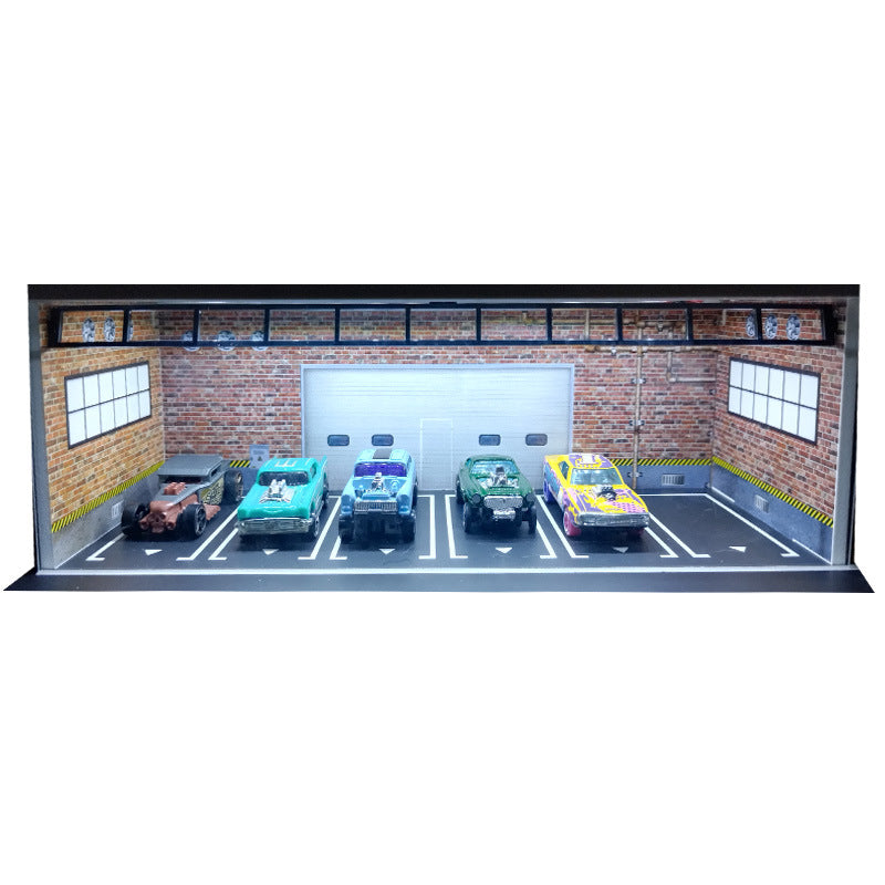 1:64 Scale Acrylic Lighted Diorama Parking Lot - Parking Garage