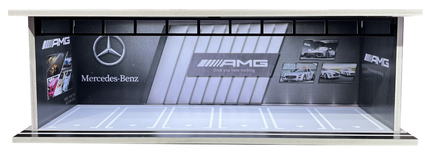 1:64 Scale Acrylic Lighted Diorama Parking Lot & Garage Scenes