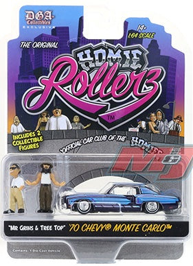 Greenlight x DGA Homie Rollerz 1970 Chevrolet Monte Carlo Mr. Grins & Tree Top Preorder
