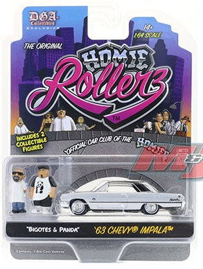 Greenlight x DGA Homie Rollerz 1963 Chevrolet Impala SS Hard Top Bigotes & Panda Preorder