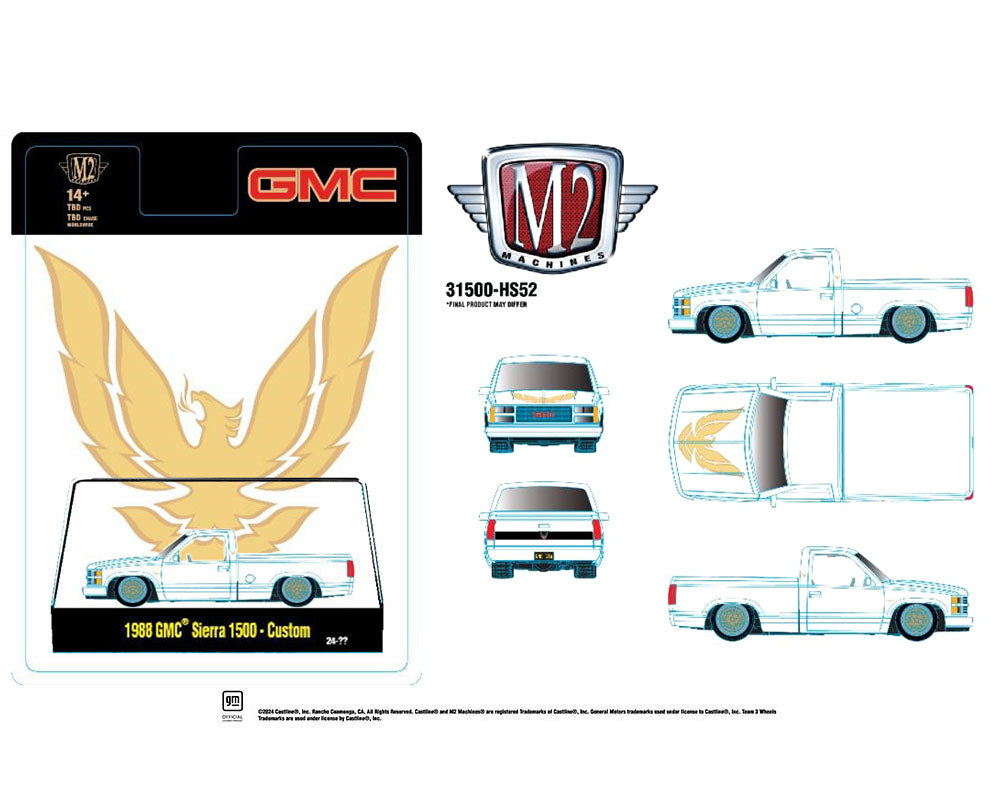 M2 Machines 1988 GMC Sierra 1500 Custom White Hobby Exclusive Preorder