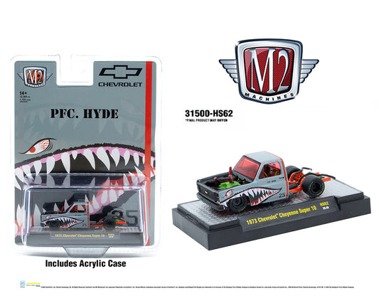 M2 Machines 1973 Chevrolet Cheyenne Super 10 PFC. HYDE Shark Face HS62 25-29