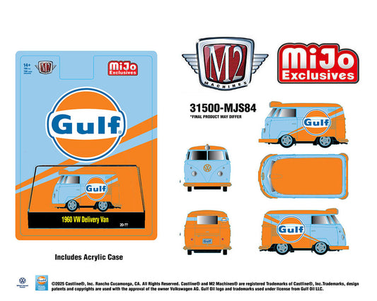 M2 Machines Gulf 1960 Volkswagen VW Delivery Van Custom Blue Preorder