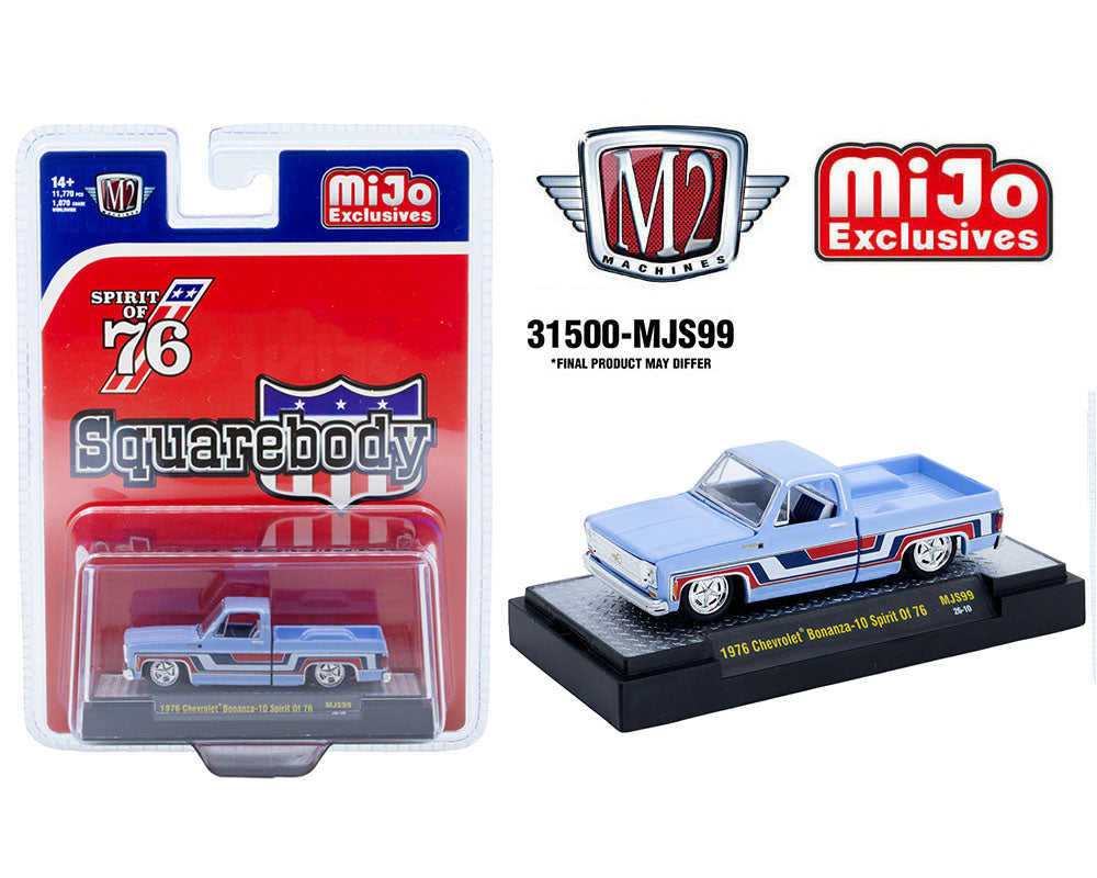 M2 Machines 1976 Chevrolet Silverado Bonanza 10 Spirit of 76 Blue MJS99 26-10