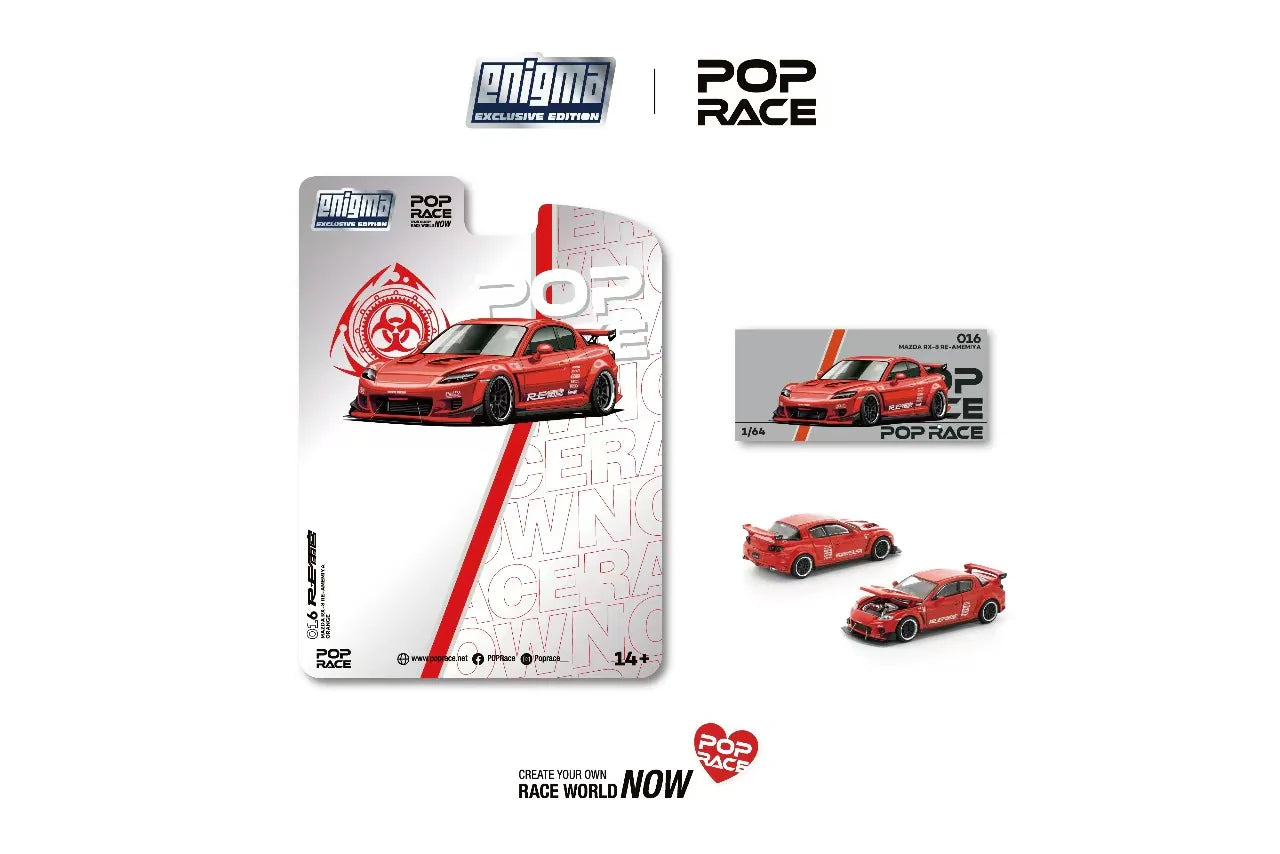 Pop Race Mada RX-8 Re-Amemiya Red PR64-PRE016 Enigma Exclusive Preorder