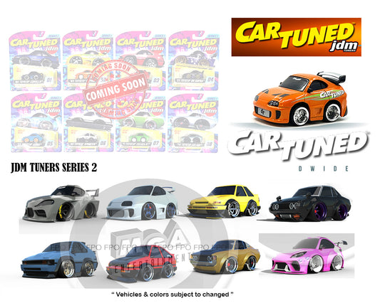 CarTuned 1:64 Series 2 JDM Tuners Set of 8 Factory Sealed Case Preorder