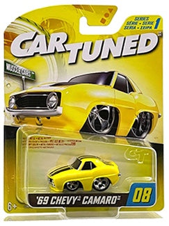 CarTuned 2024 Premier Series 1 1:64 1969 Chevy Camaro (Muscle Cars) #08 Yellow Preorder