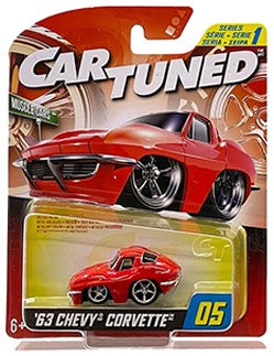 CarTuned 2024 Premier Series 1 1:64 1963 Chevy Corvette (Muscle Cars) #05 Red Preorder