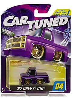 CarTuned 2024 Premier Series 1 1:64 1987 Chevy C10 (Customs) #04 Purple Preorder