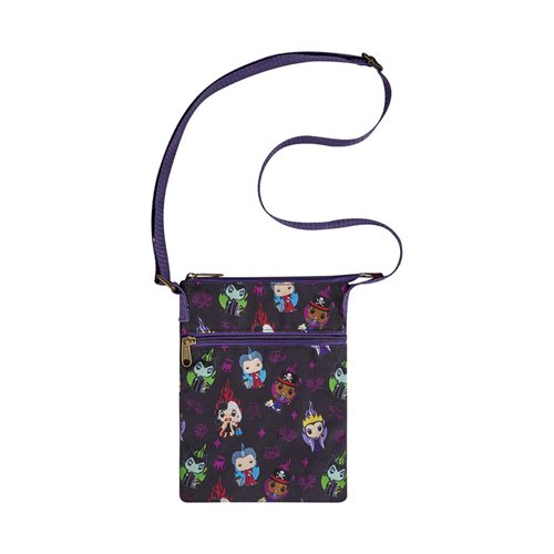 Funko Pop! Disney Villains Print Crossbody Passport Bag Purse Handbag