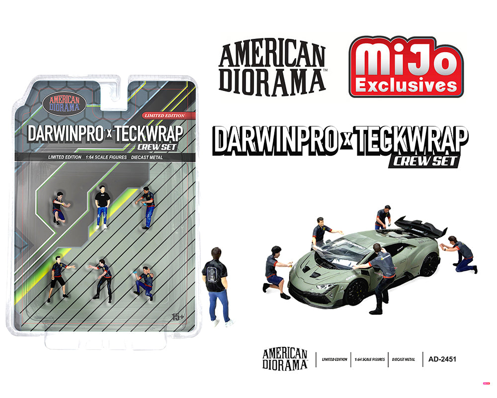 American Diorama 1:64 Figures Set DarwinPro x Teckwrap Crew MiJo Exclusives Limited Edition