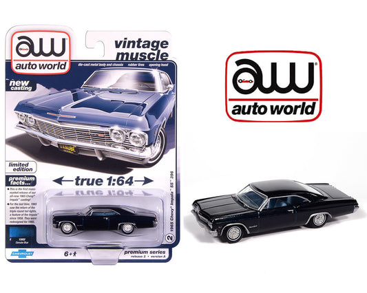 Auto World 2025 Premium Release 2 Version A 1965 Chevrolet Impala SS Danube Blue