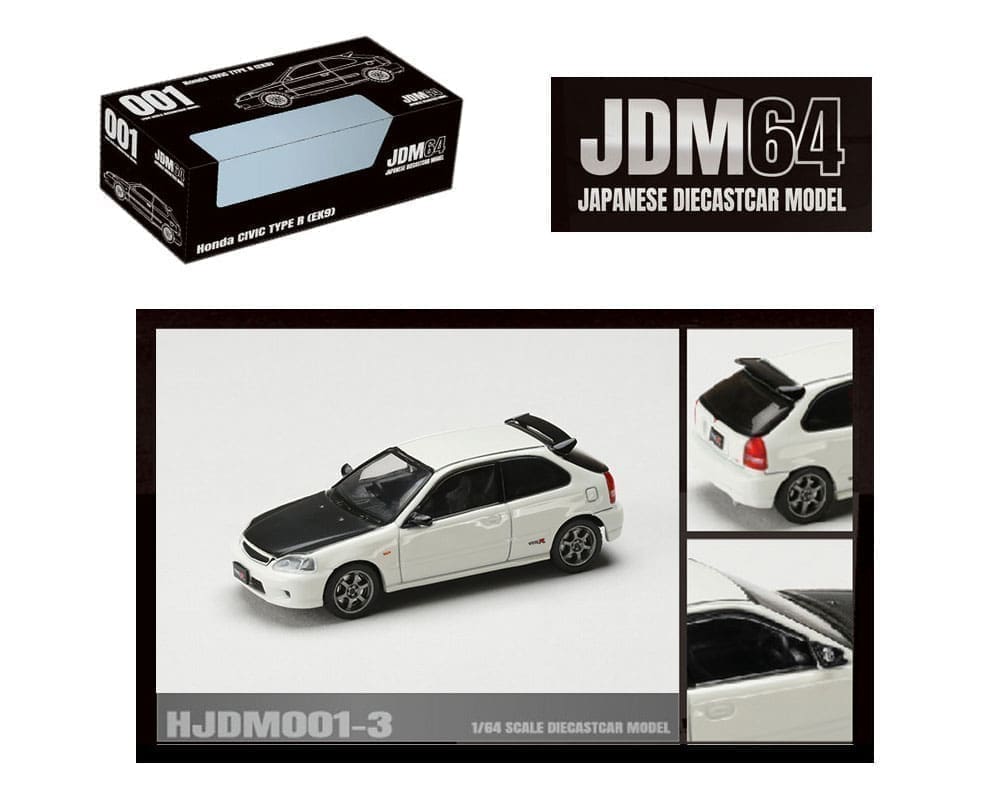 Hobby Japan JDM64 Honda Civic Type R (EK9) – Championship White Carbon Hood