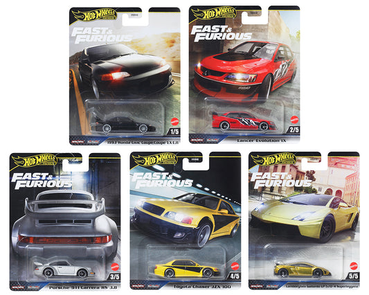 Hot Wheels Premium Fast & Furious 2025 Release M Case Set of 5 HNW46-956M Preorder