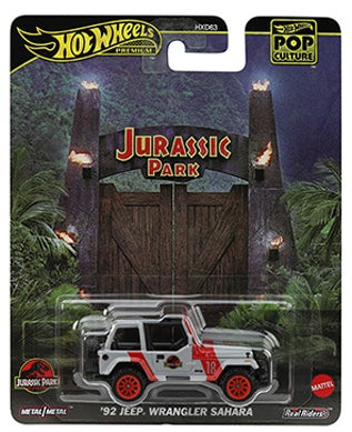 Hot Wheels Premium Pop Culture 2025 Jurassic Park '92 Jeep Wrangler Sahara