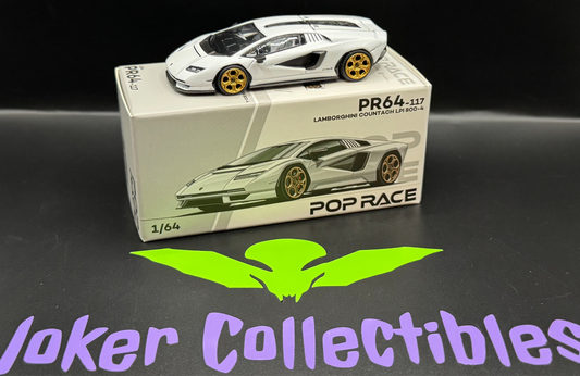 Pop Race Lamborghini Countach LPI 800-4 Bianco Siderale PR64-117