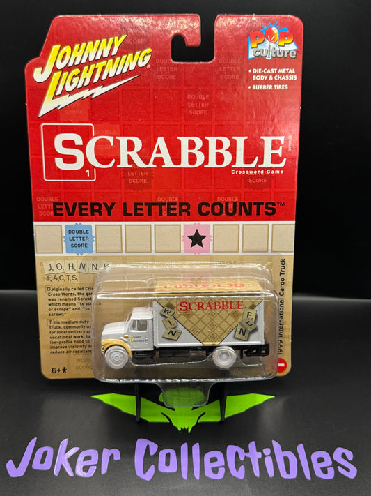 Johnny Lightning Scrabble White Lightning 1999 International Cargo Truck #1