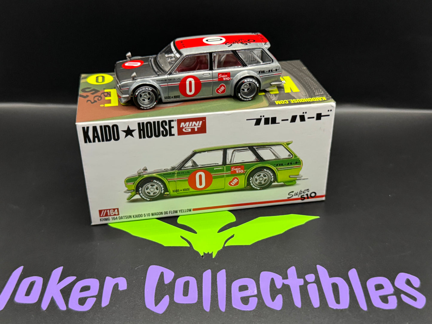 Kaido House Chase Datsun KAIDO 510 Wagon OG Flo Chrome Yellow Green KHMG164