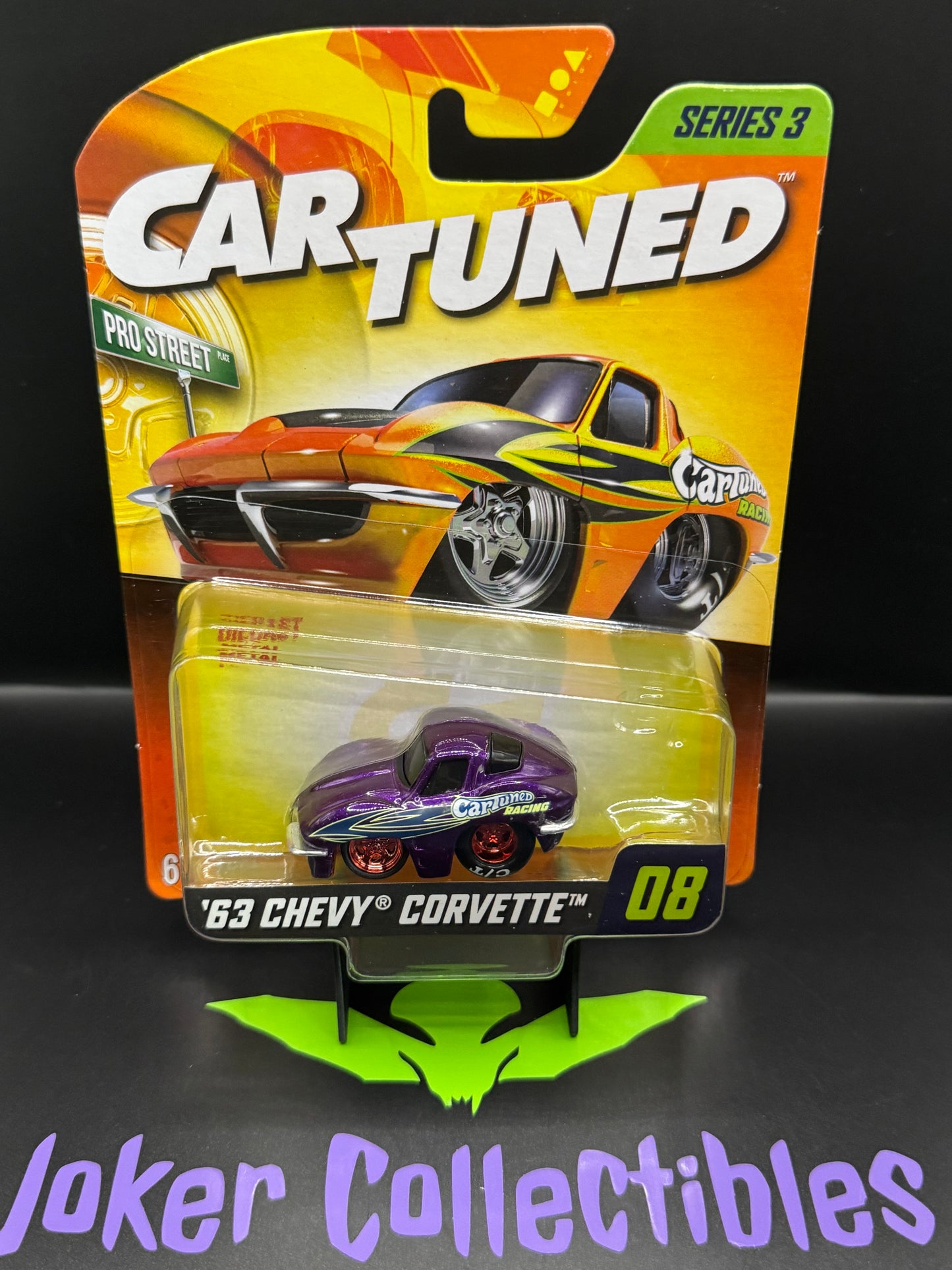 CarTuned Mainline Series 3 Red Bottom Chase '63 Chevy Corvette Pro Street # 08