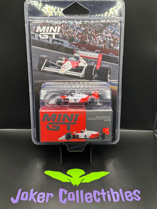 Mini GT #1123 McLaren MP4/4 #11 Alain Prost 1988 Japanese Grand Prix 2nd Place