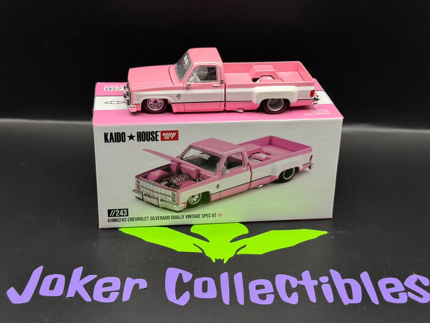 Kaido House Chevrolet Silverado Dually Vintage Spec V2 Pink with White KHMG243 Chase Chance