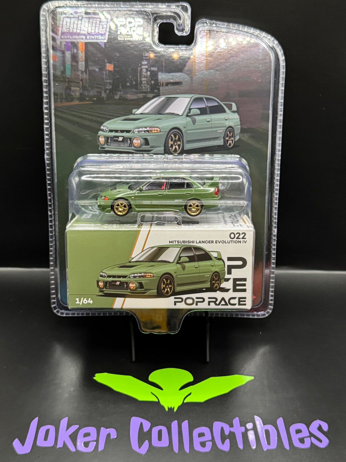 Pop Race Mitsubishi Lancer Evolution IV Green PR64-PRE022 Enigma Exclusive