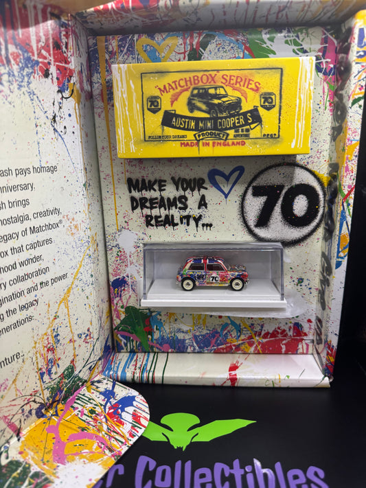 Matchbox x Mr Brainwash Art is an Adventure 1964 Austin Mini Cooper S