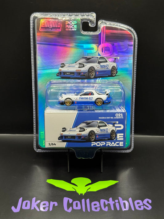 Pop Race Chase Mazda RX-7 FD3S Blue White PR64-PRE021 Enigma Exclusive