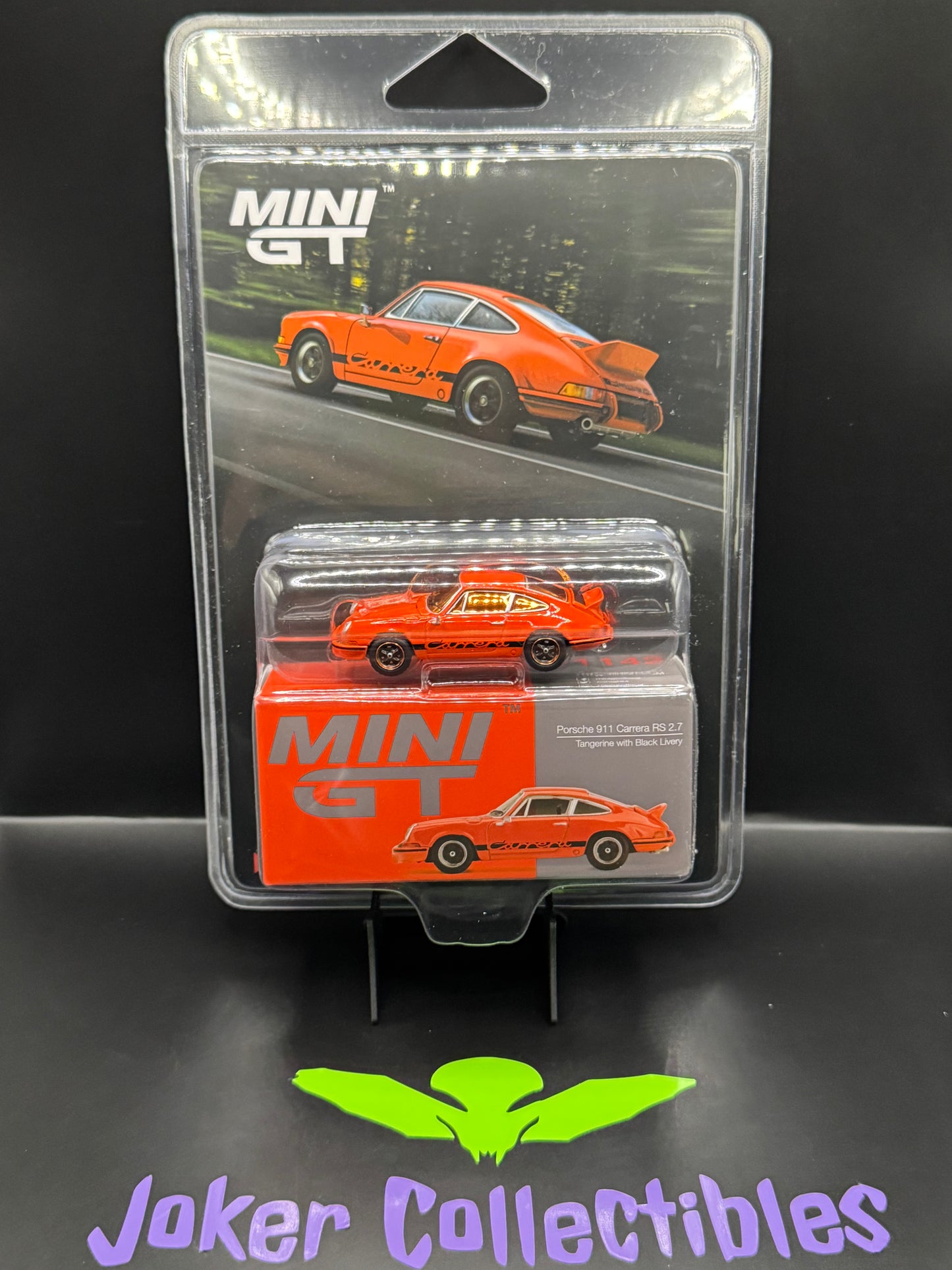 Mini GT Chase #1142 Porsche 911 Carrera RS 2.7 Tangerine with Black Livery