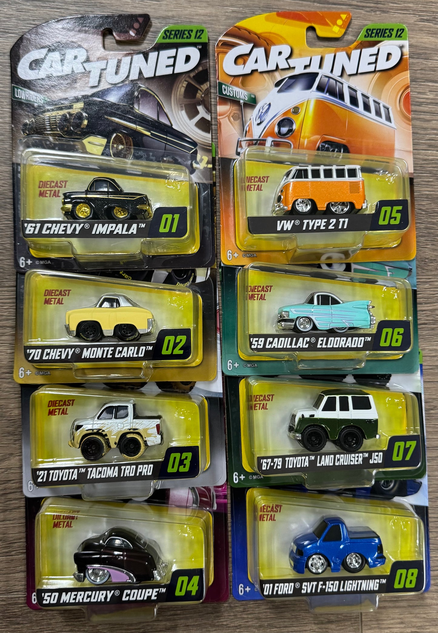 CarTuned Series 12 Mainline Set of 8 Factory Sealed Case Car Tuned