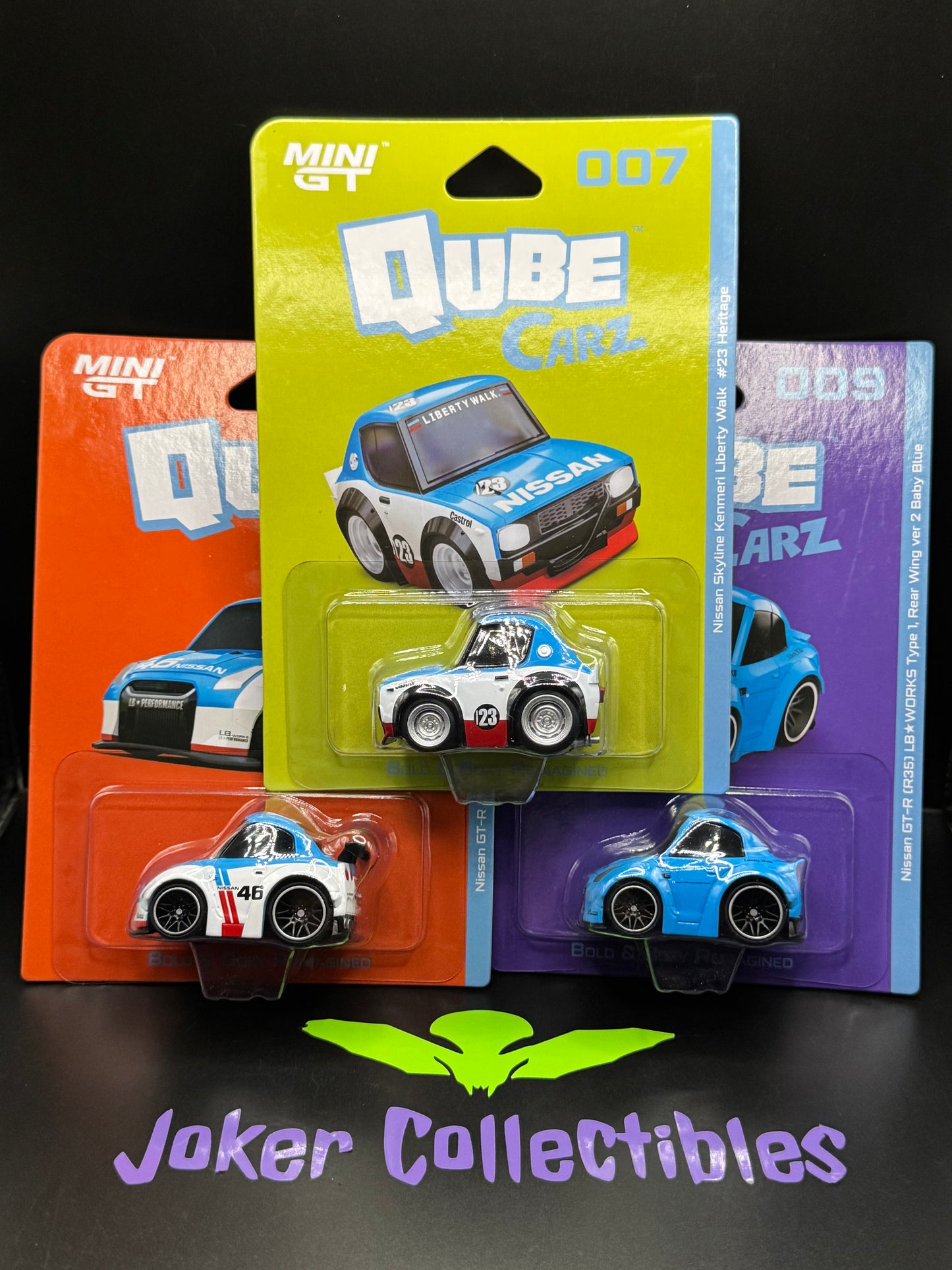 Mini GT Qube Carz Series 2 Liberty Walk Set of 3 Factory Sealed Case