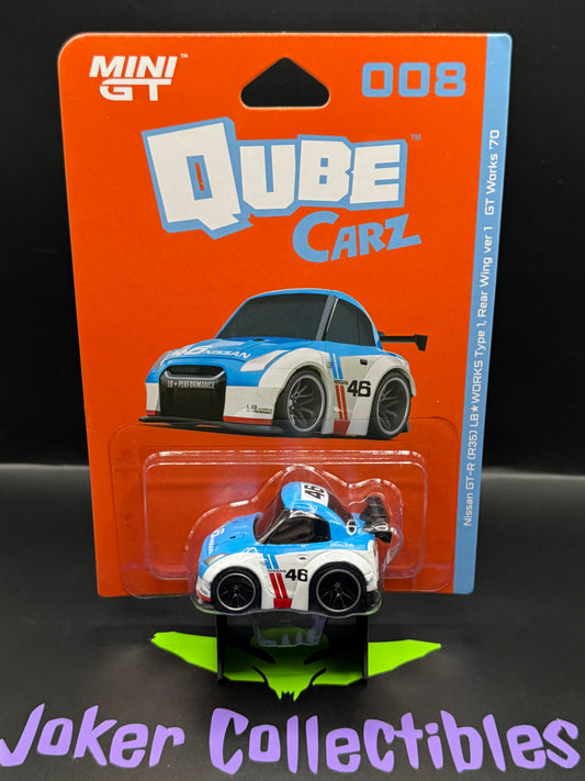 Mini GT Qube Carz Series 2 Liberty Walk 2007 Nissan GT-R R35 LB WORKS Type 1 Rear Wing ver 1 GT Works ’70 008