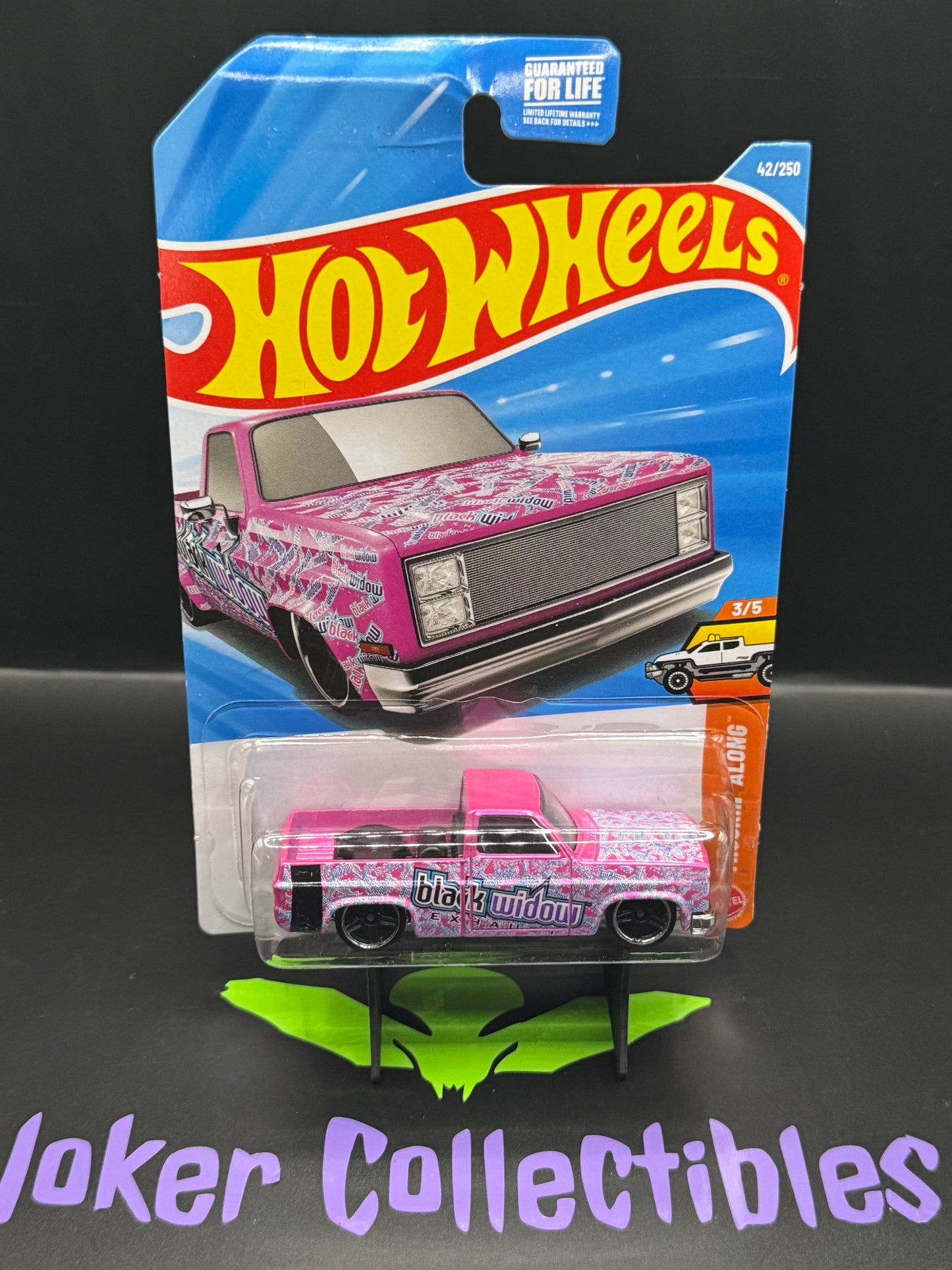 Bad Card Hot Wheels 2026 Pink Black Widow '83 Chevy Silverado 42/250 Truckin' Along 3/5 L Case