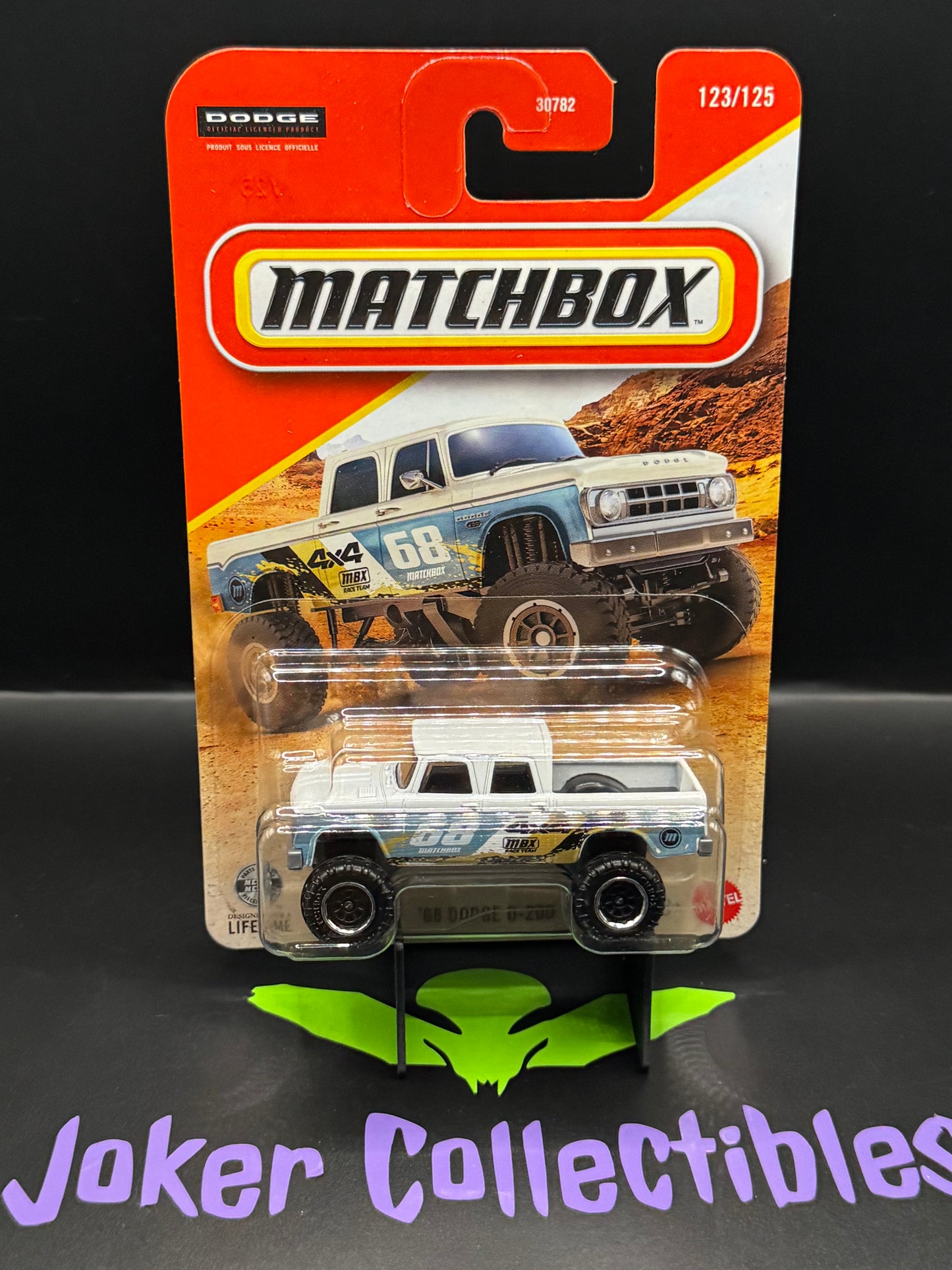 Matchbox 2026 White & Blue '68 Dodge D-200 # 123/125
