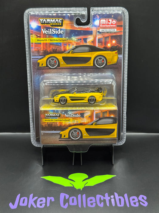 Tarmac Works Global64 Mazda RX-7 VeilSide Fortune7 Yellow