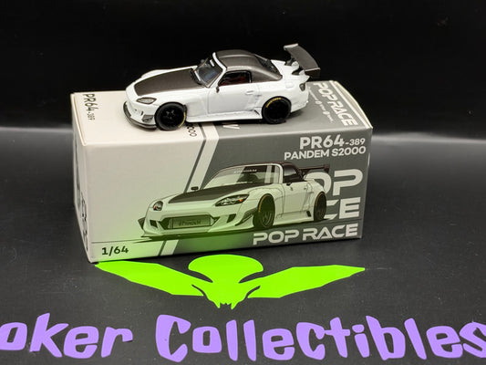 Pop Race White Pandem Honda S2000 Soft Top with Carbon Hood PR64-389