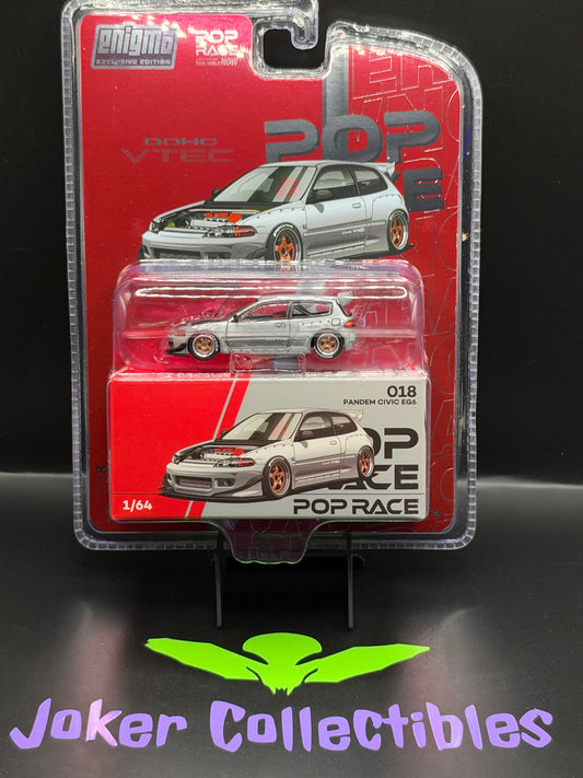 Pop Race Pandem Honda Civic EG6 V1.5 Raw Metal PR64-PRE018 Enigma Exclusive