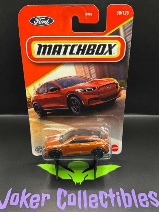 Matchbox 2025 Orange 2021 Ford Mustang Mach-E # 39/125