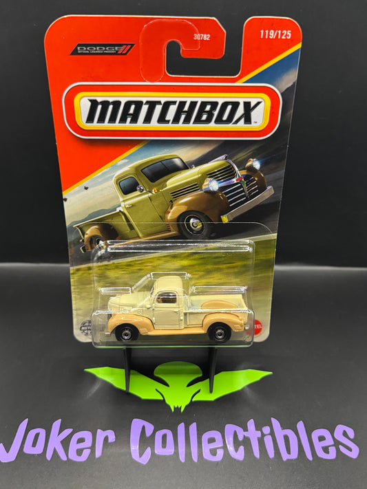 Matchbox 2025 Cream Tan 1940 Dodge V-Series Truck # 119/125