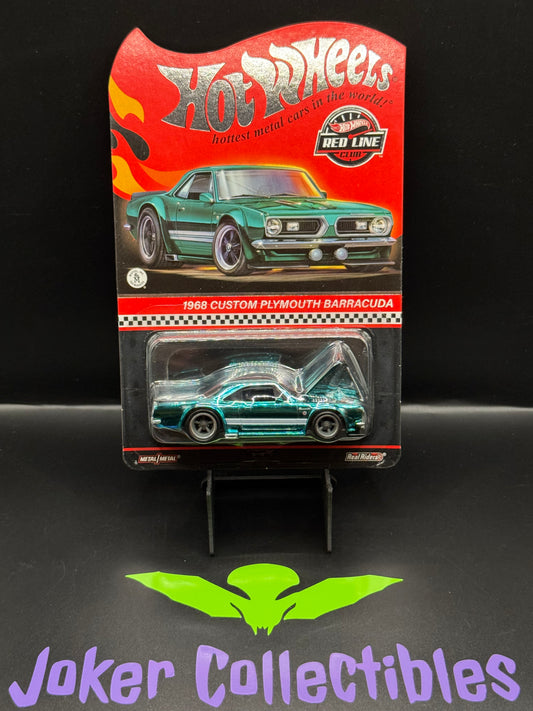 Hot Wheels 2024 RLC Red Line Club Teal 1968 Plymouth Barracuda
