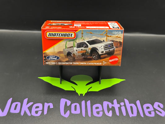 Matchbox Power Grabs 2025 2015 Ford F-150 Contractor Truck # 113/125