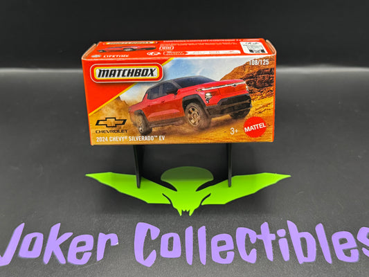 Matchbox Power Grabs 2025 Red 2024 Chevy Silverado EV # 108/125